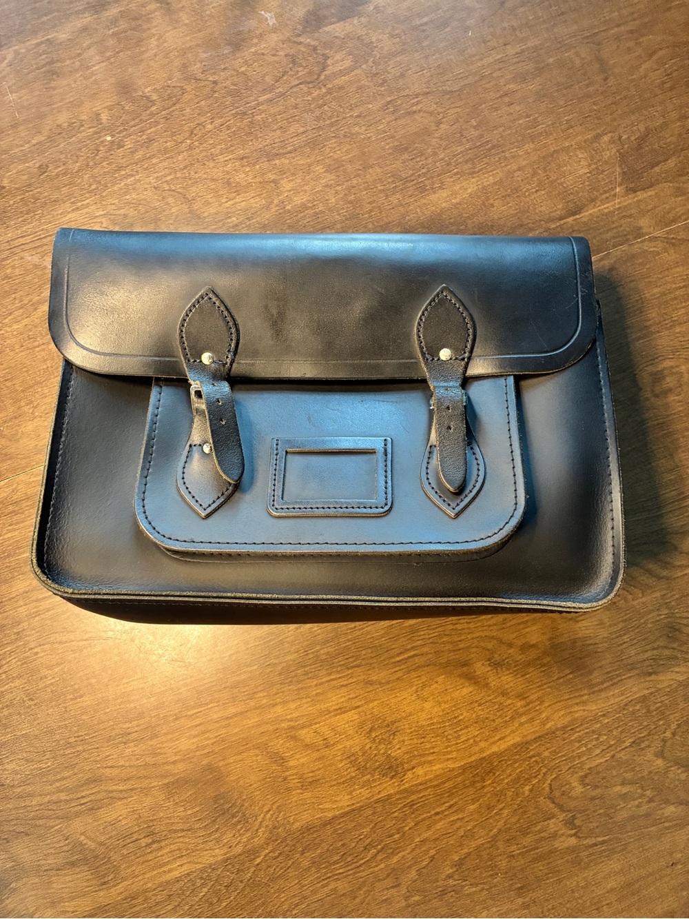 Cambridge Satchel (15 Inch Batchel) In Black Leather